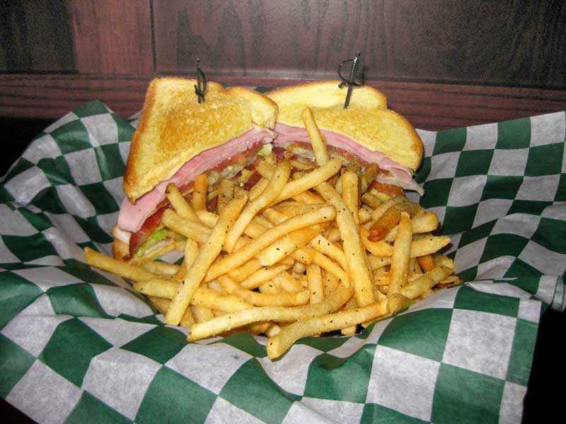 Lunch Meat Sandwhich and Fries